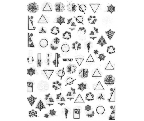 Наклейка для нігтів mART Nail Sticker WG747