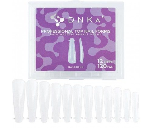 Верхні форми для нарощування DNKa Professional Top Nail Forms Balerine, 120 шт