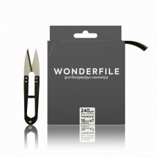 File tape for filing 160x18 Wonderfile in black, 240 g (7 meters) + Scissors