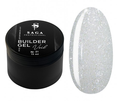 Однофазний гель для нарощування Saga Builder Gel Veil №21, 15 мл 