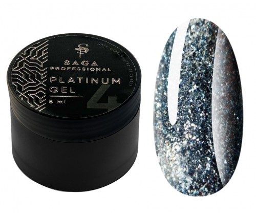 Гель-фарба з поталлю SAGA PLATINUM Paint №04, 5 мл