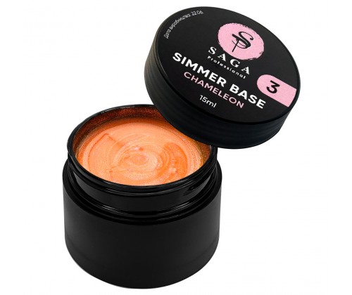 Камуфляжна база SAGA Shimmer Base Chameleon №03, 15 мл