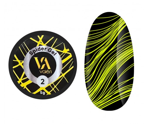 Гель-павутинка Valeri Spider Gel №02 (жовтий), 5 мл