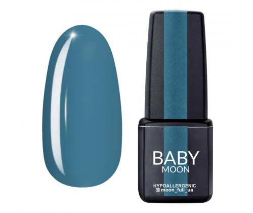 Гель-лак Baby Moon Cold Ocean №14 (блакитно-сірий), 6 мл