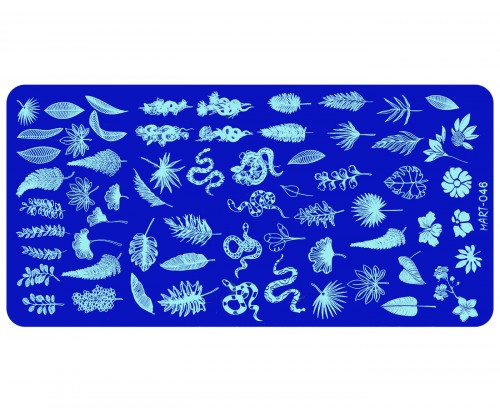 Stamping plate "mART-046" (Plants and snakes)