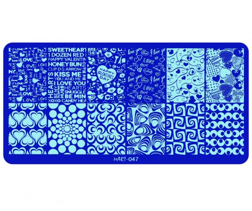 Stamping plate "mART-047" (Valentines Day)