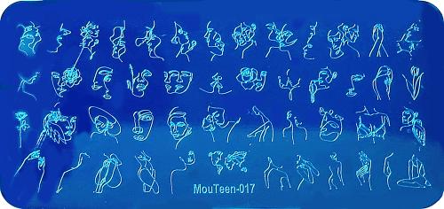Plate for stamping "mART-011" (Faces of Picasso)