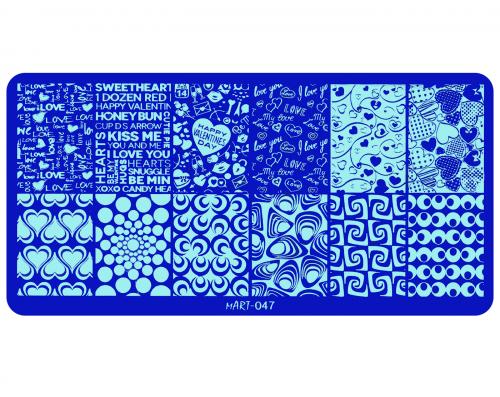 Пластина для стемпинга "mART-047" (Valentines Day)