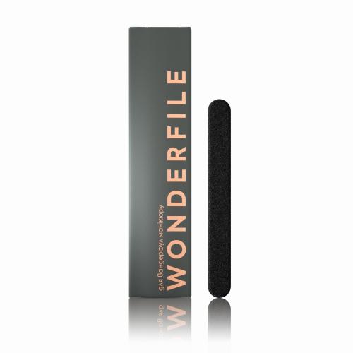Disposable adhesive files Wonderfile in black 130x15 mm, 100 gr (50 pcs)