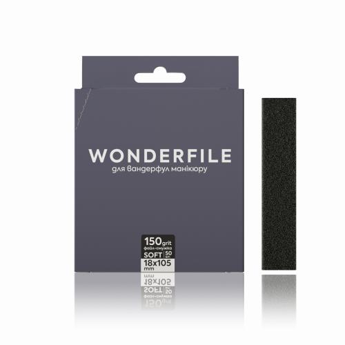 Змінні файли-смужки для пилки 105x18 Wonderfile in black, 180 гр (50 штук)